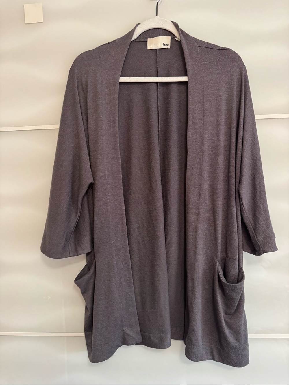 Wilfred Free Gray Cardigan Grey sweater pockets size M  L